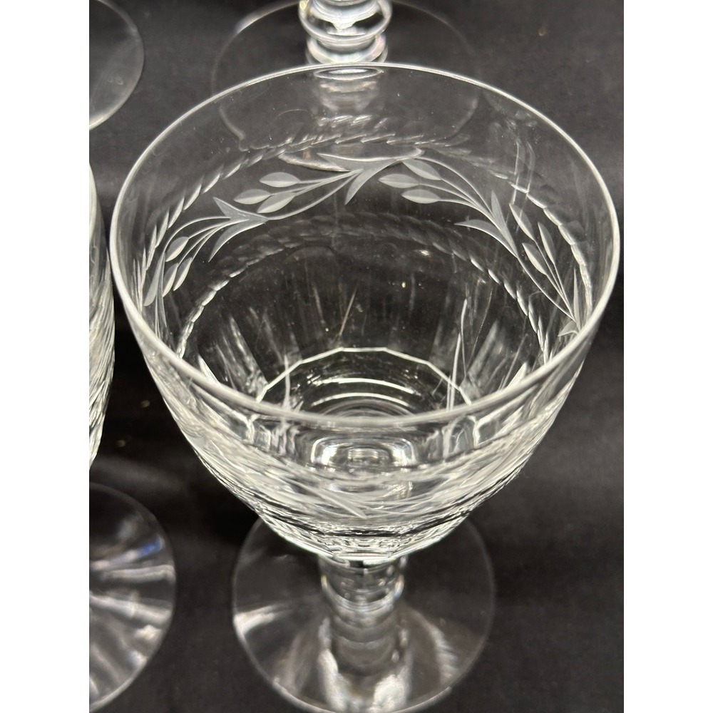 Fostoria Minuet Clear Crystal Wine or Water Glass 148433, 4 in, discontinued - Picture 6 of 7
